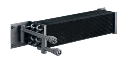 Automotive condenser and evaporator components on bench